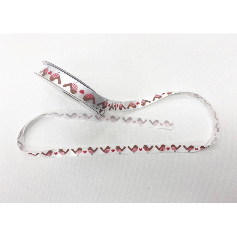 Red Robin – Satin Ribbon Red/White