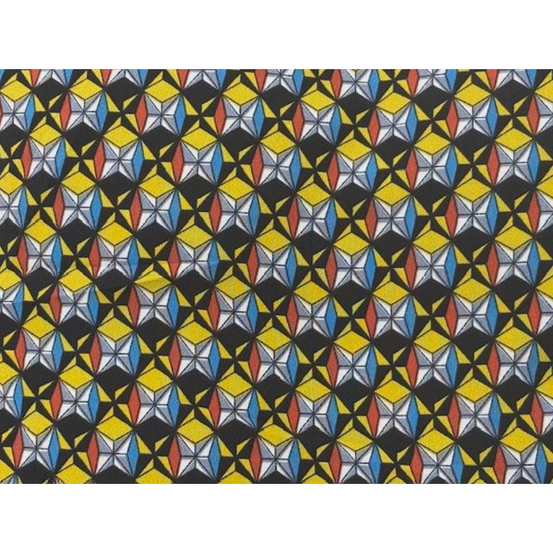 Retro- Printed Crepe Mustard