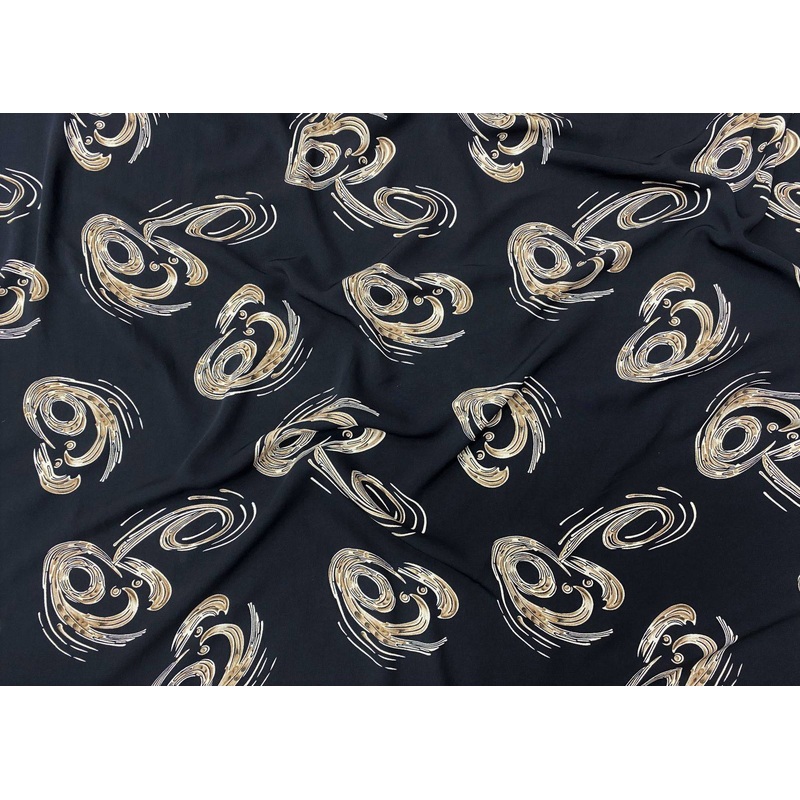 Spiral – Printed Crepe Beige