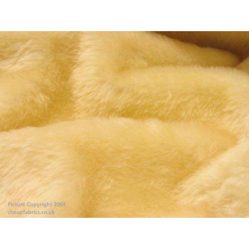 Toffee Plain Faux Fur Fabric – 75cms Remnant Toffee