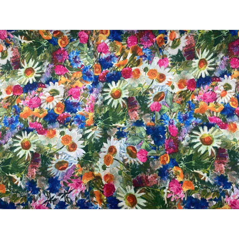 Wild Floral – Printed Peachskin Fabric Multi