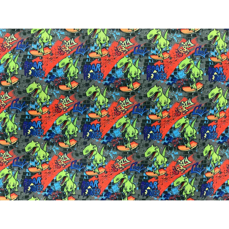 Crazy Rex – Poly/Cotton Printed Fabric Multicolor