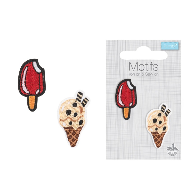 Iron -On & Sew-On Motif Patch – Summer Ice-Creams