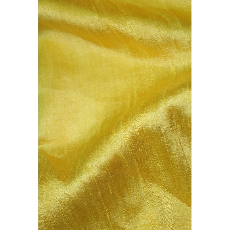YELLOW RAW SILK FABRIC 70 GRAMS