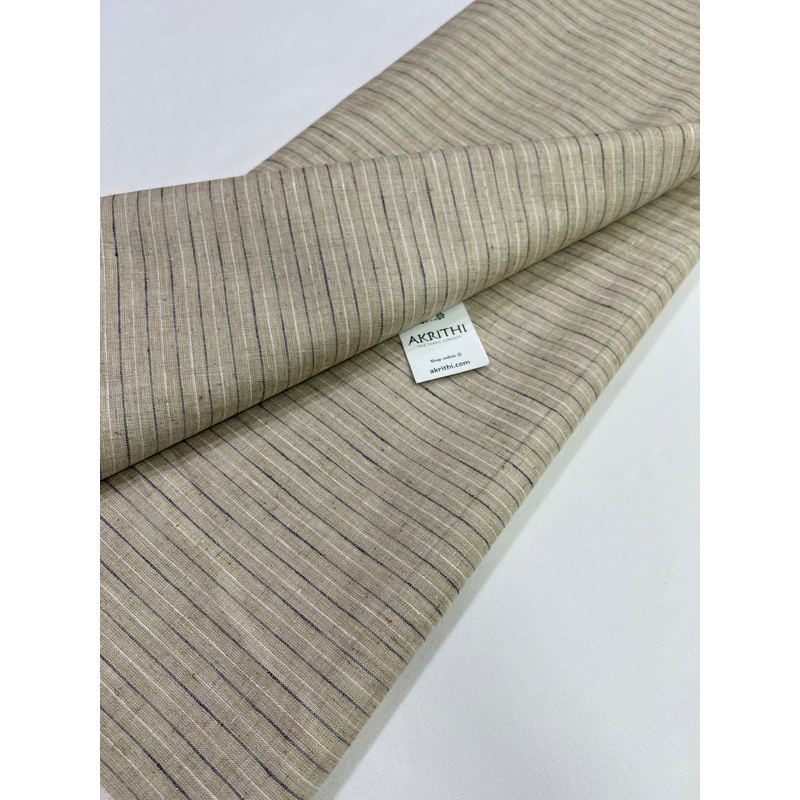 Woven striped cotton linen fabric