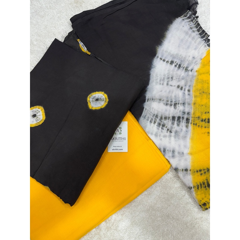 Bandhani pure cotton salwar suit with mul cotton dupatta