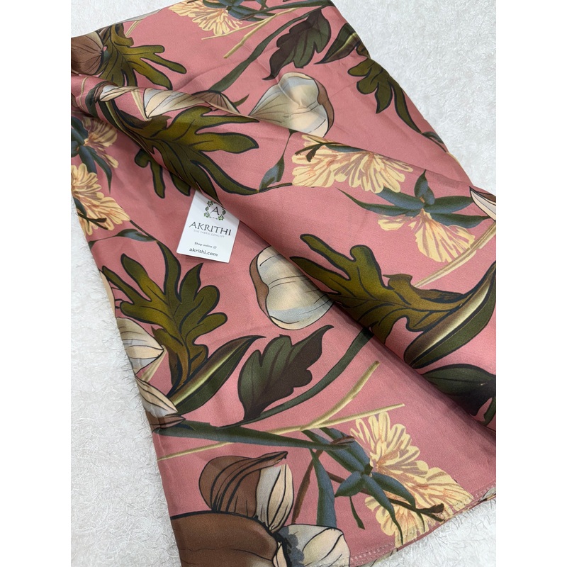 Digital printed pure modal satin fabric